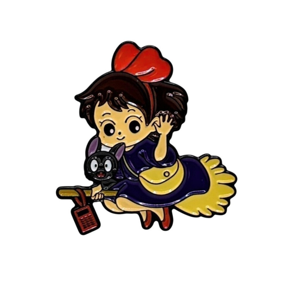 Studio Ghibli Kiki's Delivery Service - Kiki & Jiji On Delivery Enamel Pin